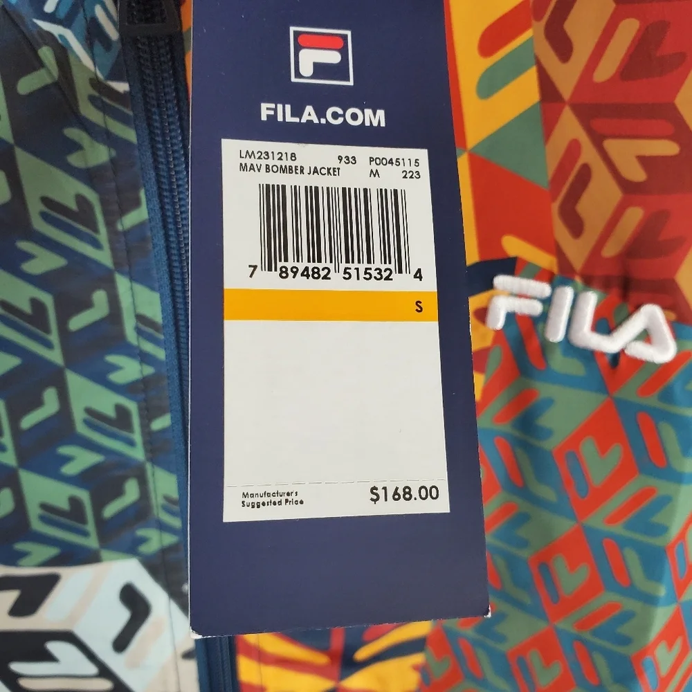 NWT FILA Mens Small The Atrani Collection MAV Bomber Jacket - Picture 8 of 12